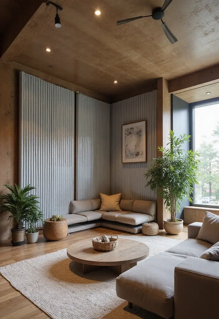 25 Corrugated Metal Decor Ideas With Industrial Aesthetic - 11. Corrugated Metal Room Dividers