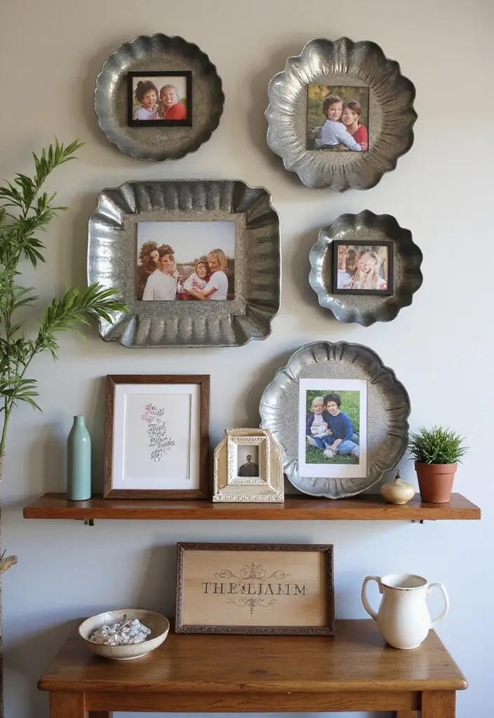 25 Corrugated Metal Decor Ideas With Industrial Aesthetic - 18. Corrugated Metal Picture Frames