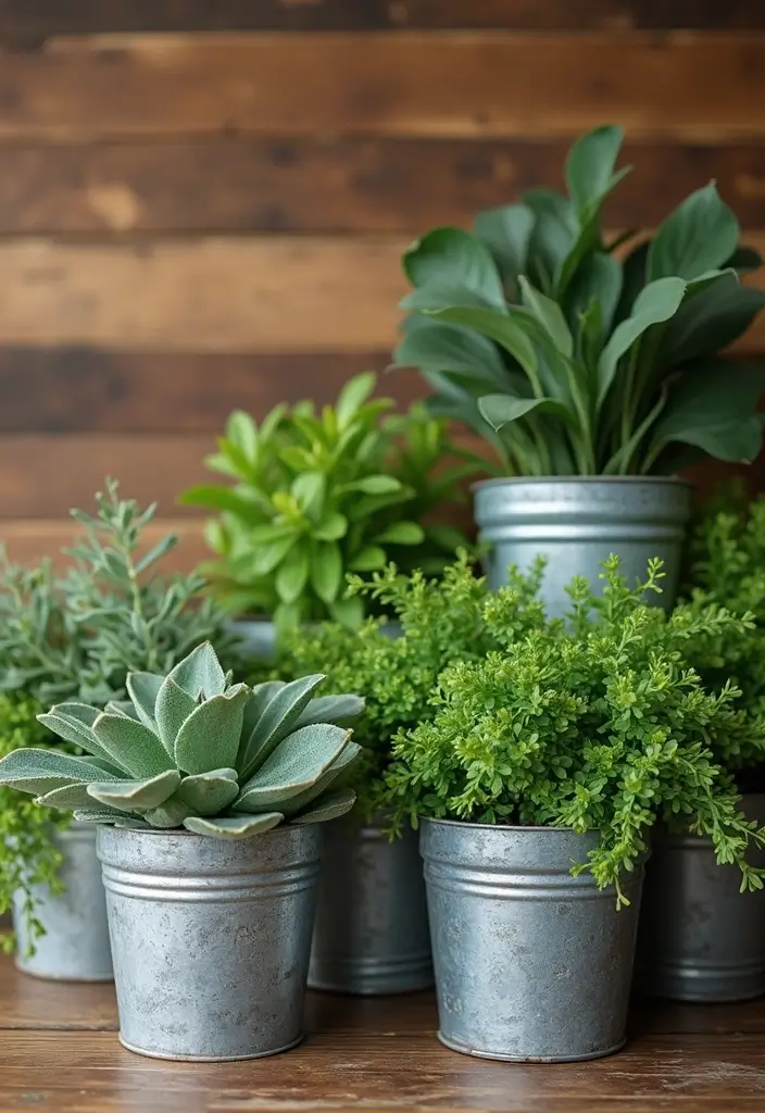 25 Corrugated Metal Decor Ideas With Industrial Aesthetic - 4. Corrugated Metal Planters