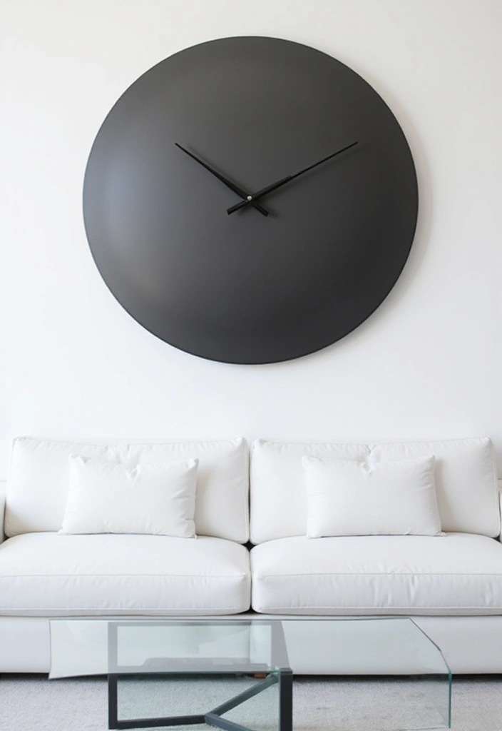 25 Home Decor Ideas With Metal Wall Clocks For Modern Charm 1 25 Home Decor Ideas With Metal Wall Clocks For Modern Charm - 1. Sleek Minimalism