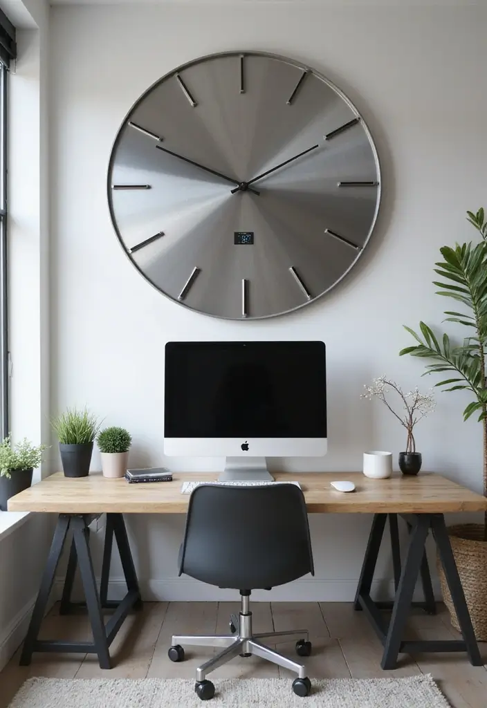 25 Home Decor Ideas With Metal Wall Clocks For Modern Charm 31 25 Home Decor Ideas With Metal Wall Clocks For Modern Charm - 15. Futuristic Styles