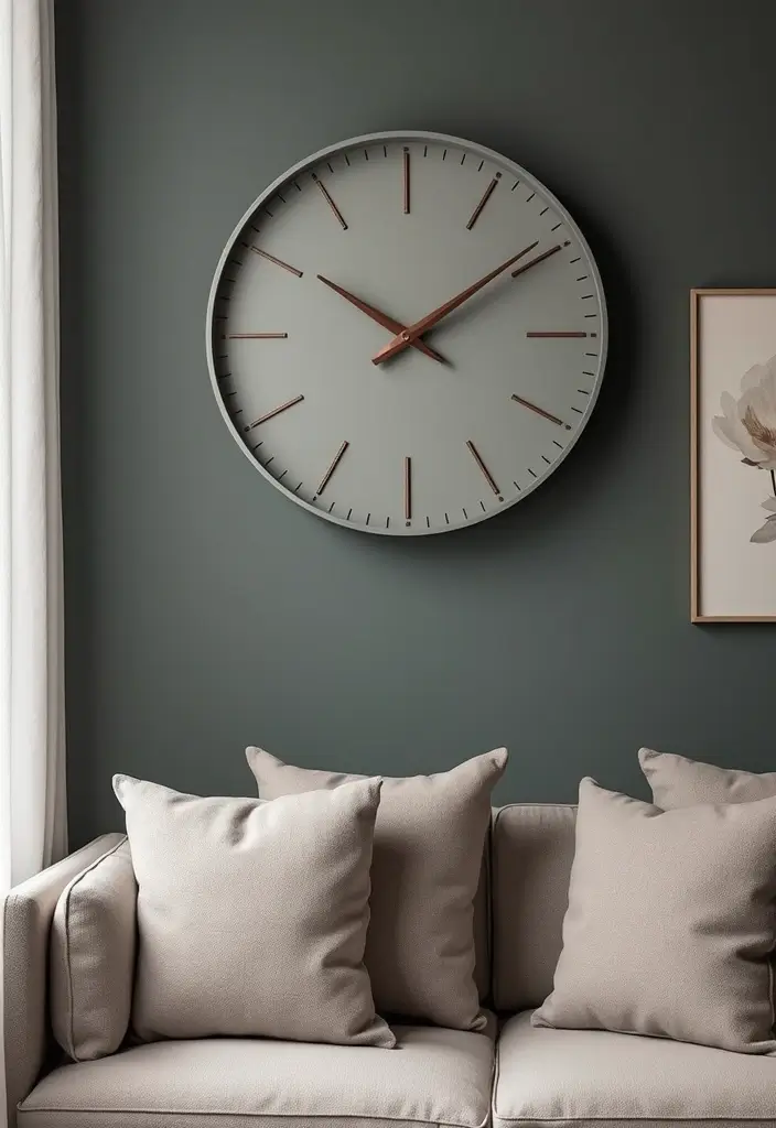 25 Home Decor Ideas With Metal Wall Clocks For Modern Charm 33 25 Home Decor Ideas With Metal Wall Clocks For Modern Charm - 17. Monochromatic Magic