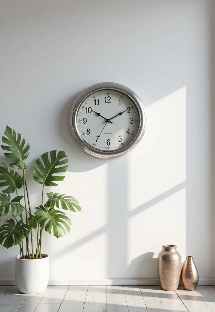 25 Home Decor Ideas With Metal Wall Clocks For Modern Charm 53 25 Home Decor Ideas With Metal Wall Clocks For Modern Charm - 25. Reflective Surfaces