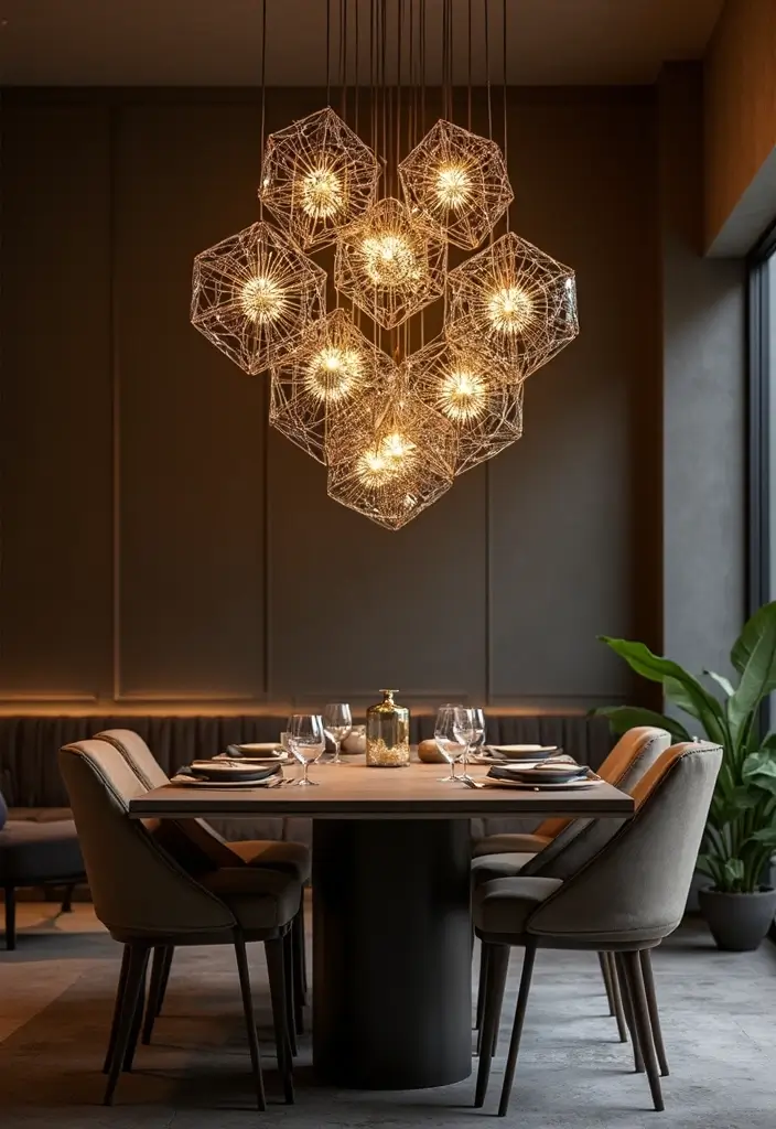 25 Home Decor Inspirations With Metal Sculptures For Art Lovers 7 25 Home Decor Inspirations With Metal Sculptures For Art Lovers - 5. Artistic Light Fixtures