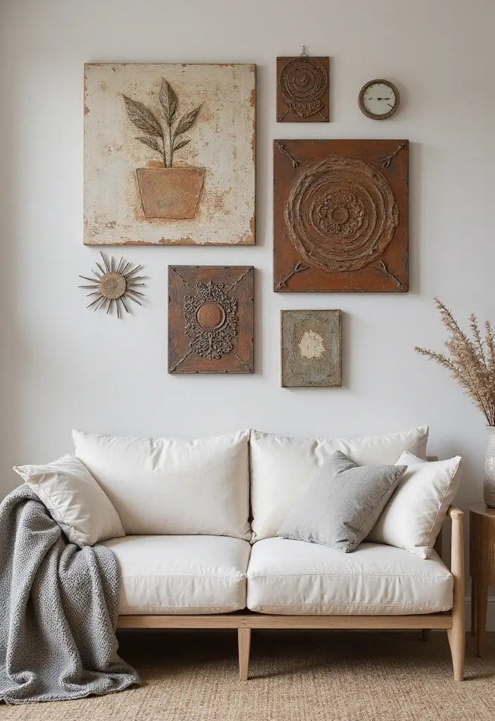25 Home Decor Metal Texture Ideas For Modern Homes 1 25 Home Decor Metal Texture Ideas For Modern Homes - 1. Rustic Metal Wall Art