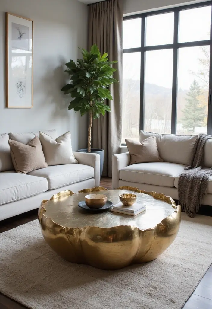 25 Home Decor Metal Texture Ideas For Modern Homes 15 25 Home Decor Metal Texture Ideas For Modern Homes - 3. Metallic Accent Furniture