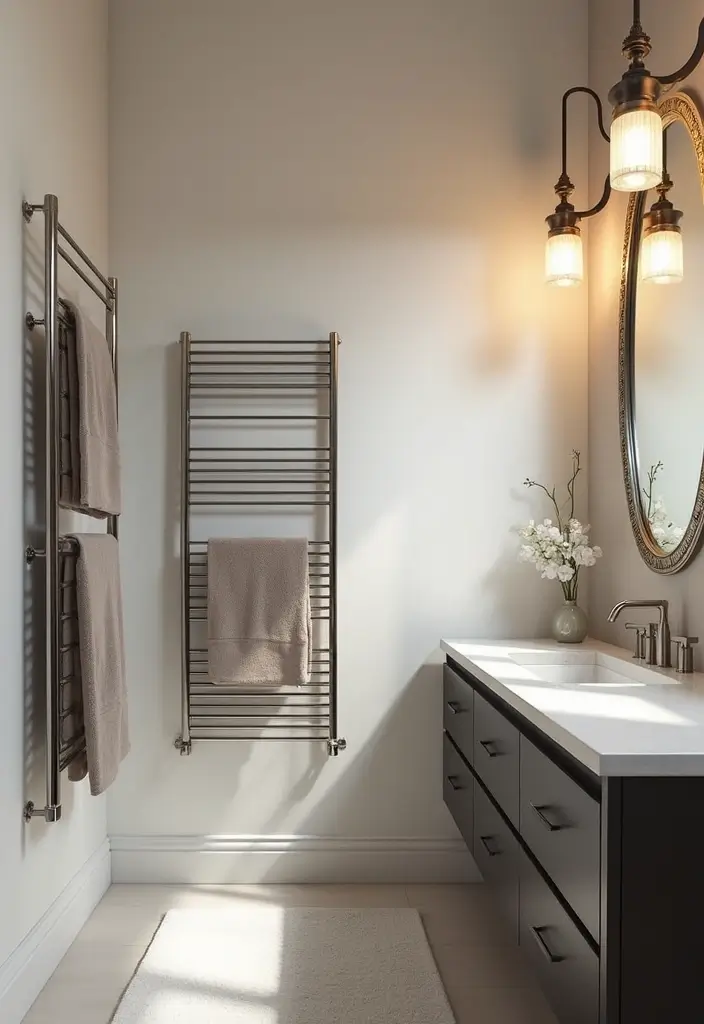 25 Home Decor Metal Texture Ideas For Modern Homes 30 25 Home Decor Metal Texture Ideas For Modern Homes - 8. Metal Accents in Bathroom Decor