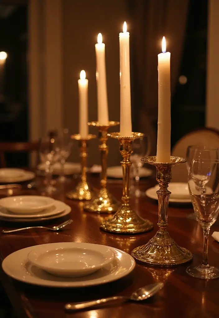 25 Metal Candle Holder Decor Ideas That Glow With Style - 11. Candle Holders with Glass Accents