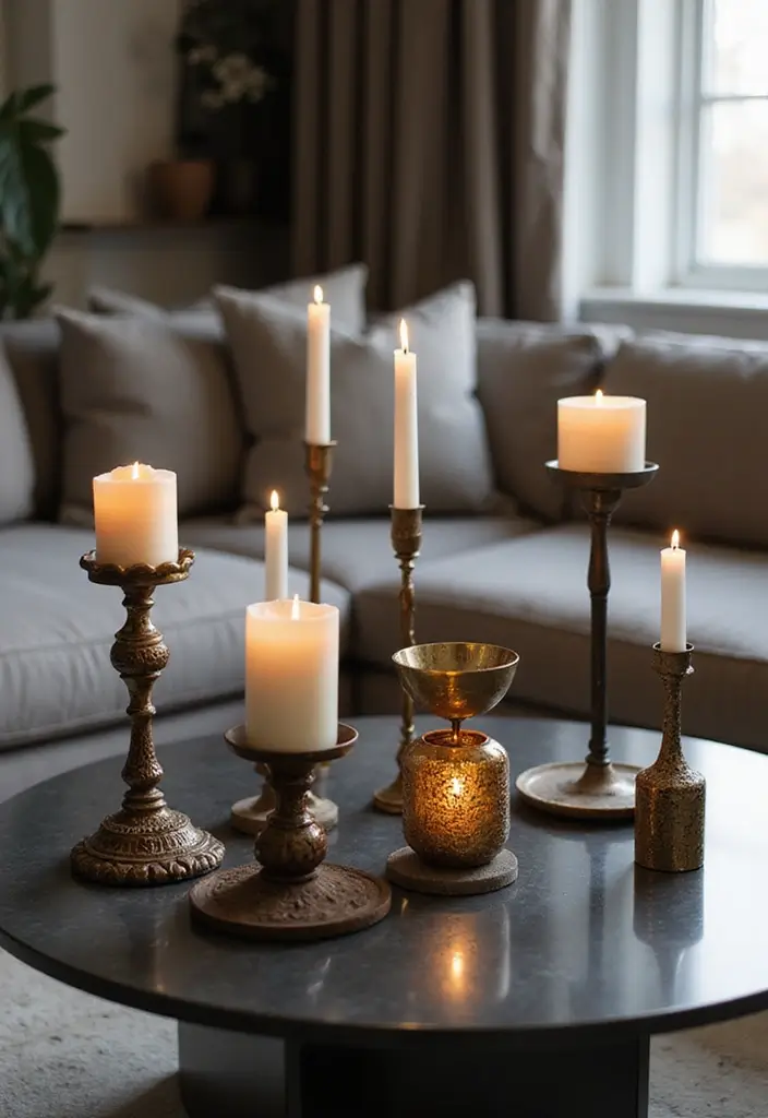 25 Metal Candle Holder Decor Ideas That Glow With Style - 5. Candle Holders with Unique Shapes