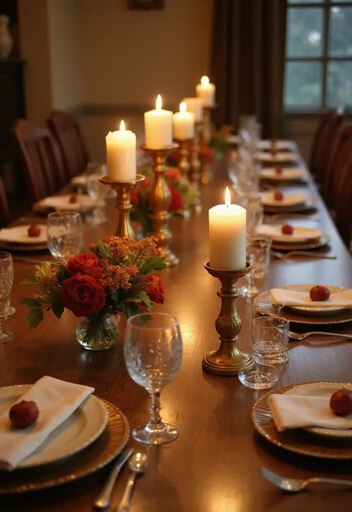 25 Metal Candle Holder Decor Ideas That Glow With Style - 9. Candle Holders as Table Centerpieces