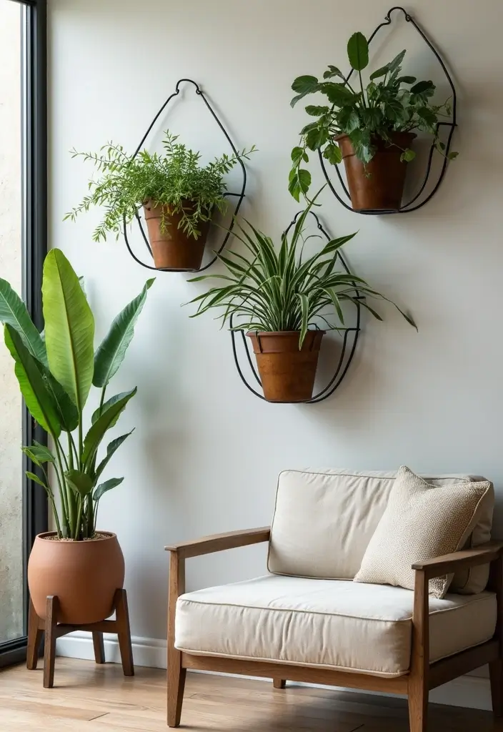 25 Metal Wall Planter Decor Ideas To Bring Nature Indoors - 16. Beautifully Crafted Metal Wall Art Planters