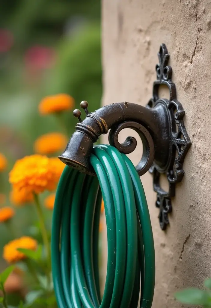 25 Rustic Metal Garden Decor Ideas With Character 58 25 Rustic Metal Garden Decor Ideas With Character - 20. Metal Hose Holder