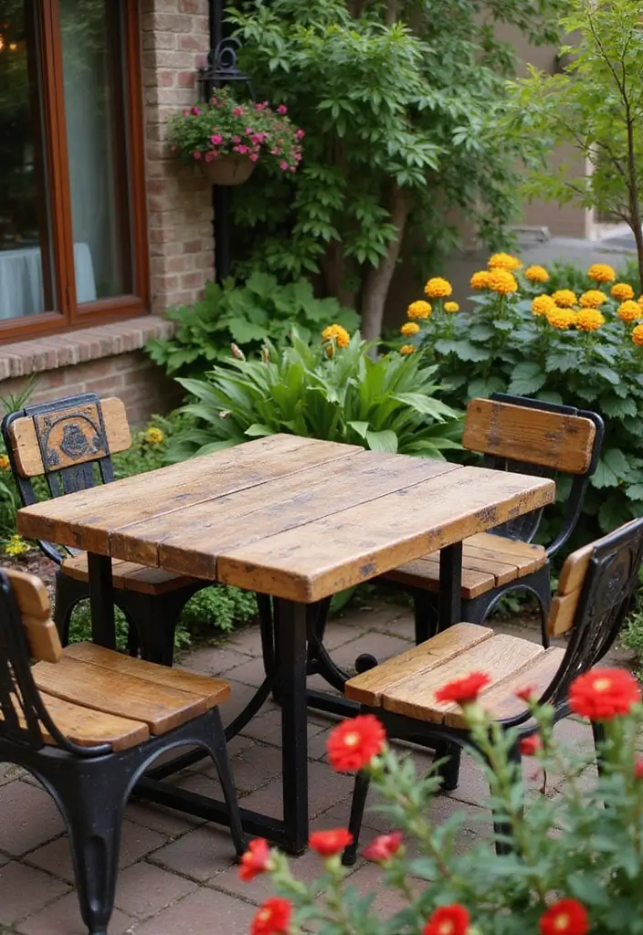 25 Rustic Metal Garden Decor Ideas With Character 65 25 Rustic Metal Garden Decor Ideas With Character - 23. Garden Furniture with Metal Accents