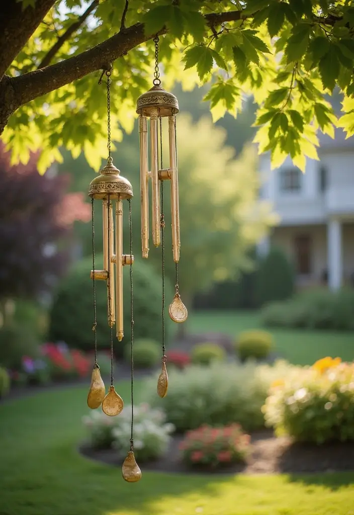 25 Rustic Metal Garden Decor Ideas With Character 29 25 Rustic Metal Garden Decor Ideas With Character - 7. Metal Wind Chimes