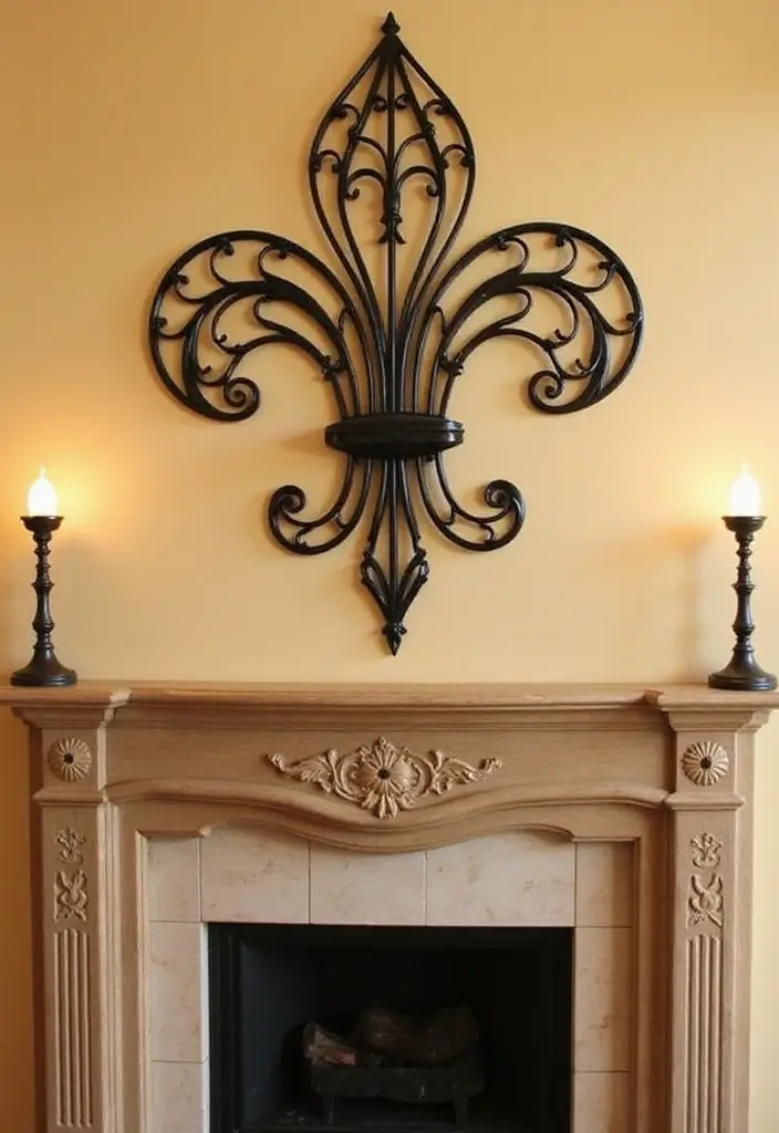 26 Fleur De Lis Metal Decor Ideas That Add French Elegance 1 26 Fleur De Lis Metal Decor Ideas That Add French Elegance - 1. Wrought Iron Wall Art