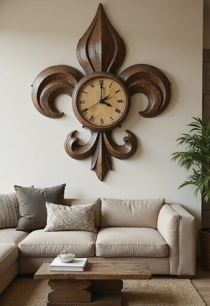 26 Fleur De Lis Metal Decor Ideas That Add French Elegance 31 26 Fleur De Lis Metal Decor Ideas That Add French Elegance - 11. Fleur De Lis Wall Clocks