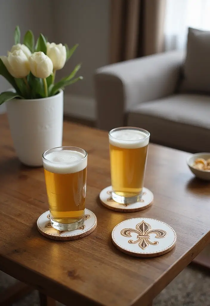 26 Fleur De Lis Metal Decor Ideas That Add French Elegance 45 26 Fleur De Lis Metal Decor Ideas That Add French Elegance - 15. Fleur De Lis Coasters