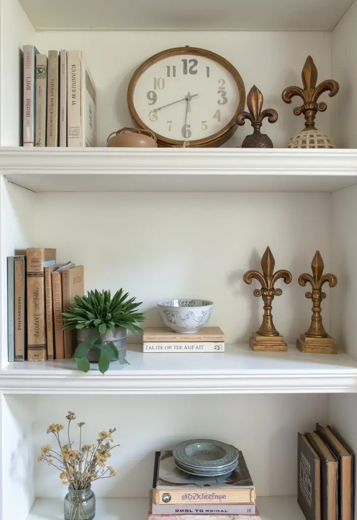 26 Fleur De Lis Metal Decor Ideas That Add French Elegance 56 26 Fleur De Lis Metal Decor Ideas That Add French Elegance - 20. Fleur De Lis Shelf Decor