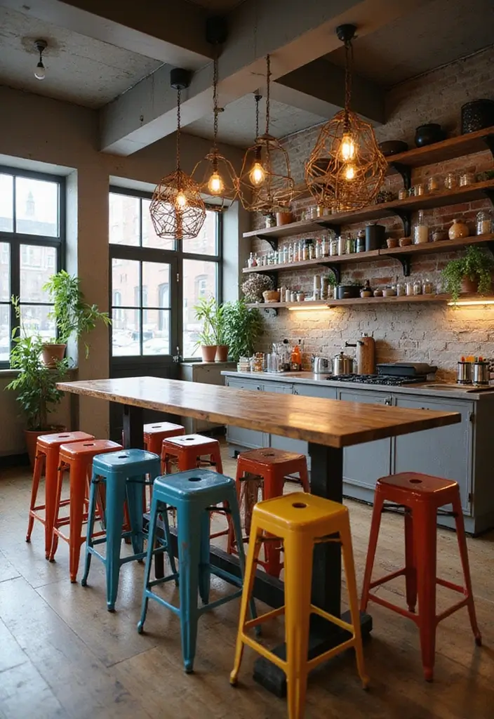 26 Home Decor With Metal Tables That Elevate Any Room - 16. Industrial Bar Tables