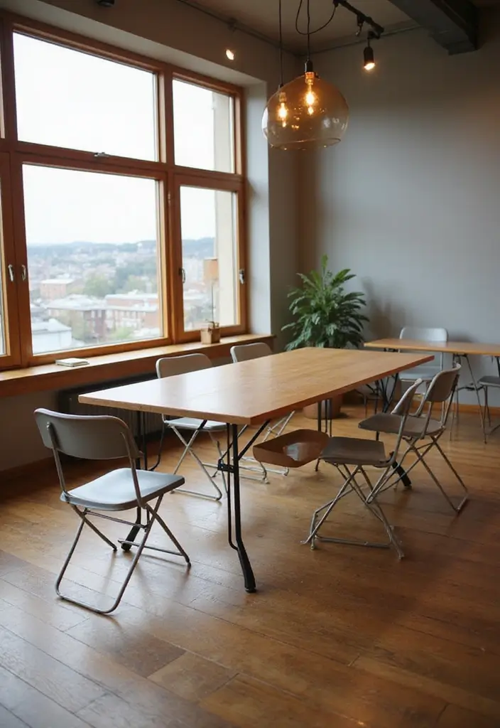 26 Home Decor With Metal Tables That Elevate Any Room - 19. Versatile Folding Tables