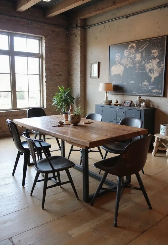 26 Home Decor With Metal Tables That Elevate Any Room - 2. Industrial Chic Dining Tables