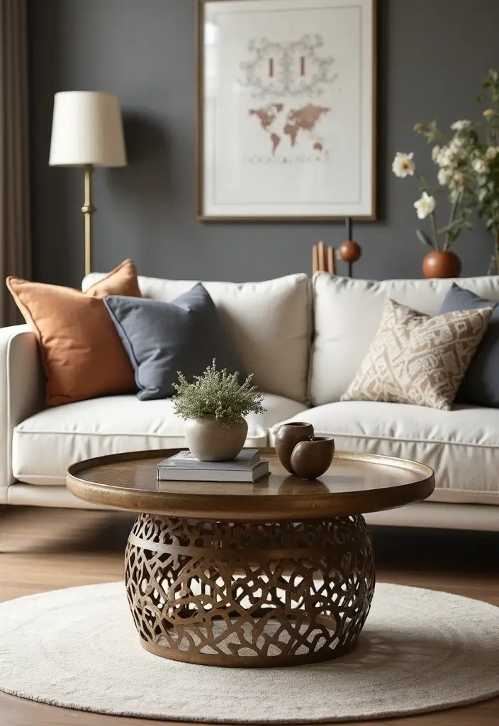 26 Home Decor With Metal Tables That Elevate Any Room - 3. Unique Accent Tables