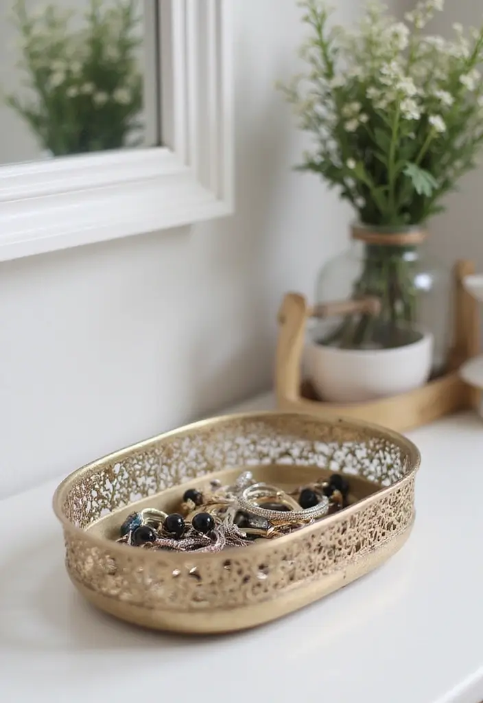 26 Metal Basket Decor Ideas That Combine Form And Function 86 26 Metal Basket Decor Ideas That Combine Form And Function - 24. Simple Jewelry Storage