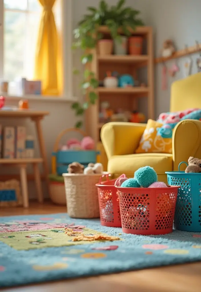 26 Metal Basket Decor Ideas That Combine Form And Function 87 26 Metal Basket Decor Ideas That Combine Form And Function - 25. Children's Toy Storage