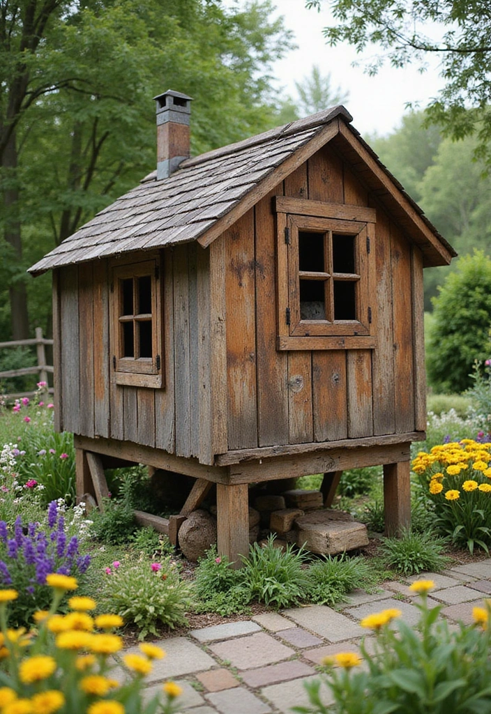 26 Metal Chicken Coop Decor Ideas For Farmhouse Lovers - 17. Rustic Chicken Coops