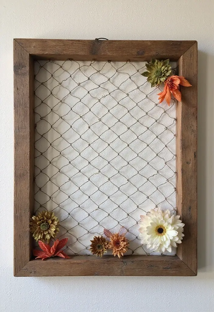 26 Metal Chicken Coop Decor Ideas For Farmhouse Lovers - 2. Chicken Wire Wall Art