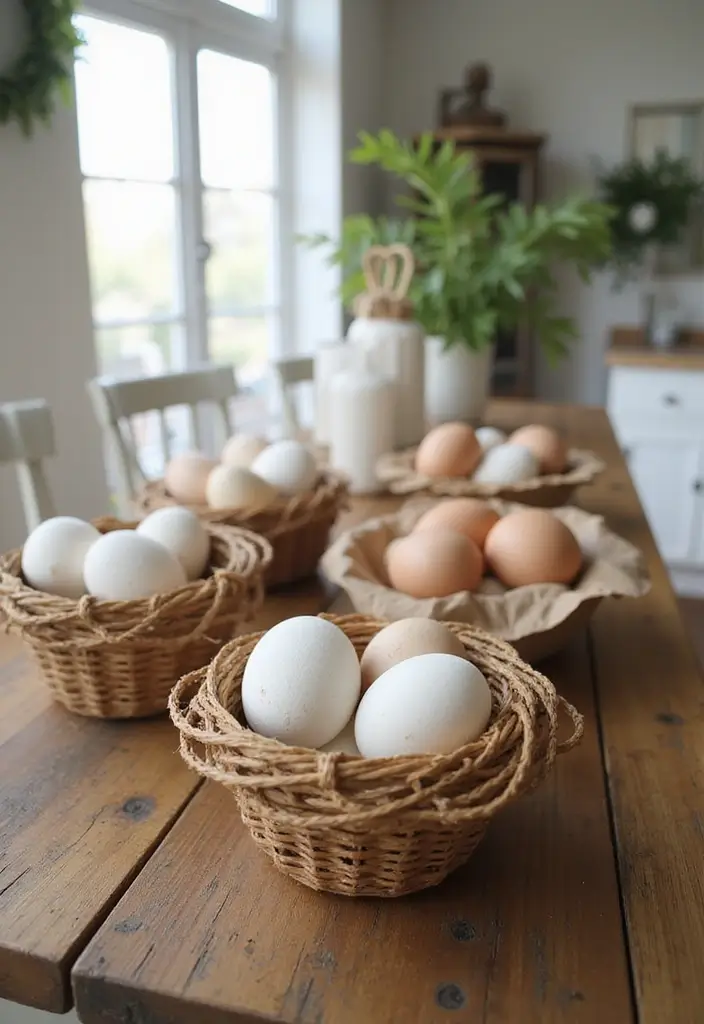 26 Metal Chicken Coop Decor Ideas For Farmhouse Lovers - 6. Decorative Egg Baskets
