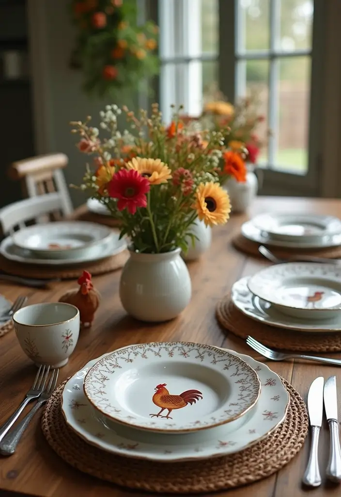 26 Metal Chicken Coop Decor Ideas For Farmhouse Lovers - 8. Farmhouse-Style Table Settings