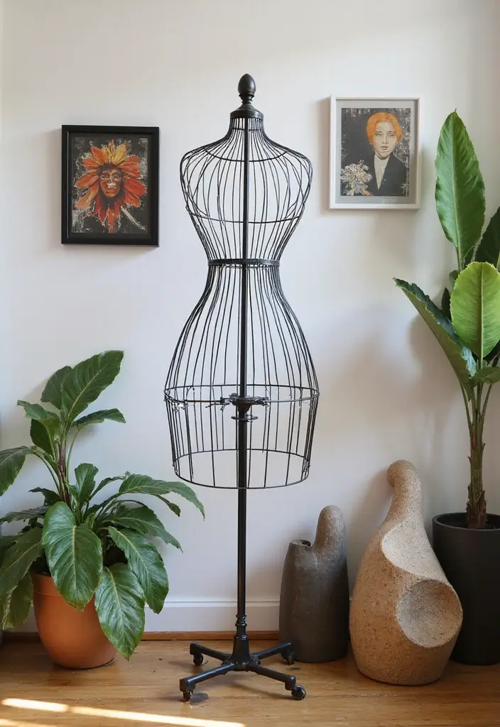 26 Metal Dress Form Decor Ideas For Artistic Homes 46 26 Metal Dress Form Decor Ideas For Artistic Homes 18. Modern Art Display Stand 20251013 164427