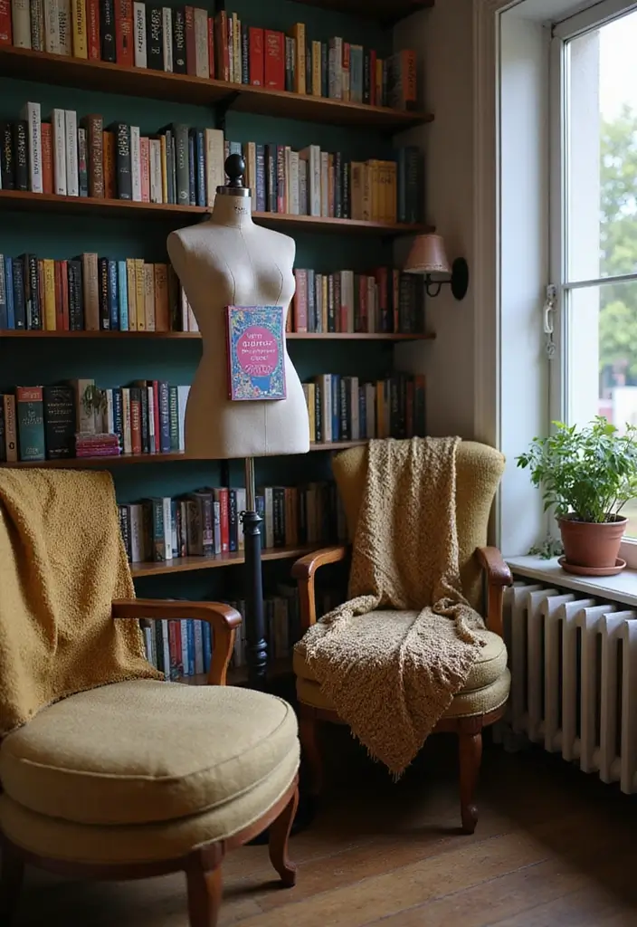 26 Metal Dress Form Decor Ideas For Artistic Homes 14 26 Metal Dress Form Decor Ideas For Artistic Homes 8. Creative Book Nook Display 20251013 164354