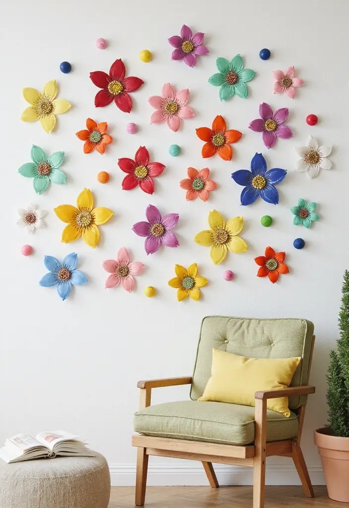 26 Metal Flower Wall Decor Ideas That Bloom Indoors 35 26 Metal Flower Wall Decor Ideas That Bloom Indoors - 17. Metal Flower Wall Decals
