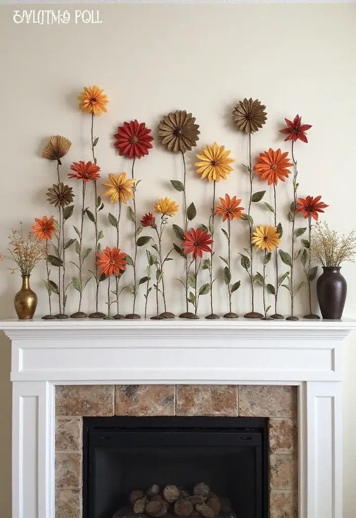 26 Metal Flower Wall Decor Ideas That Bloom Indoors 47 26 Metal Flower Wall Decor Ideas That Bloom Indoors - 25. Seasonal Metal Flower Decor