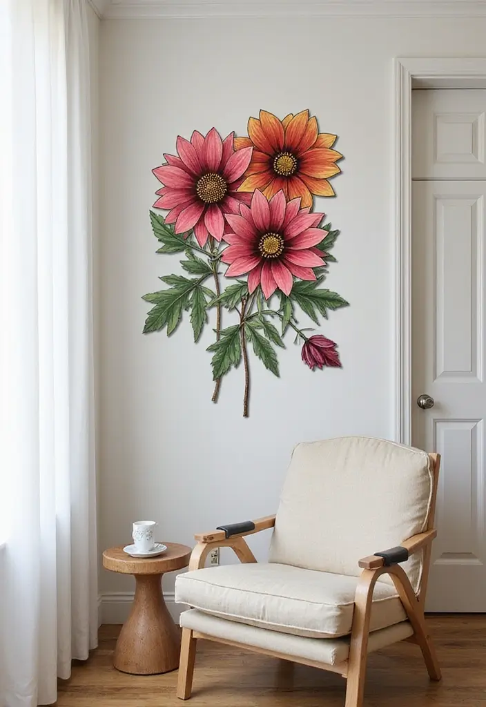 26 Metal Flower Wall Decor Ideas That Bloom Indoors 54 26 Metal Flower Wall Decor Ideas That Bloom Indoors - 26. Customizable Metal Flower Art