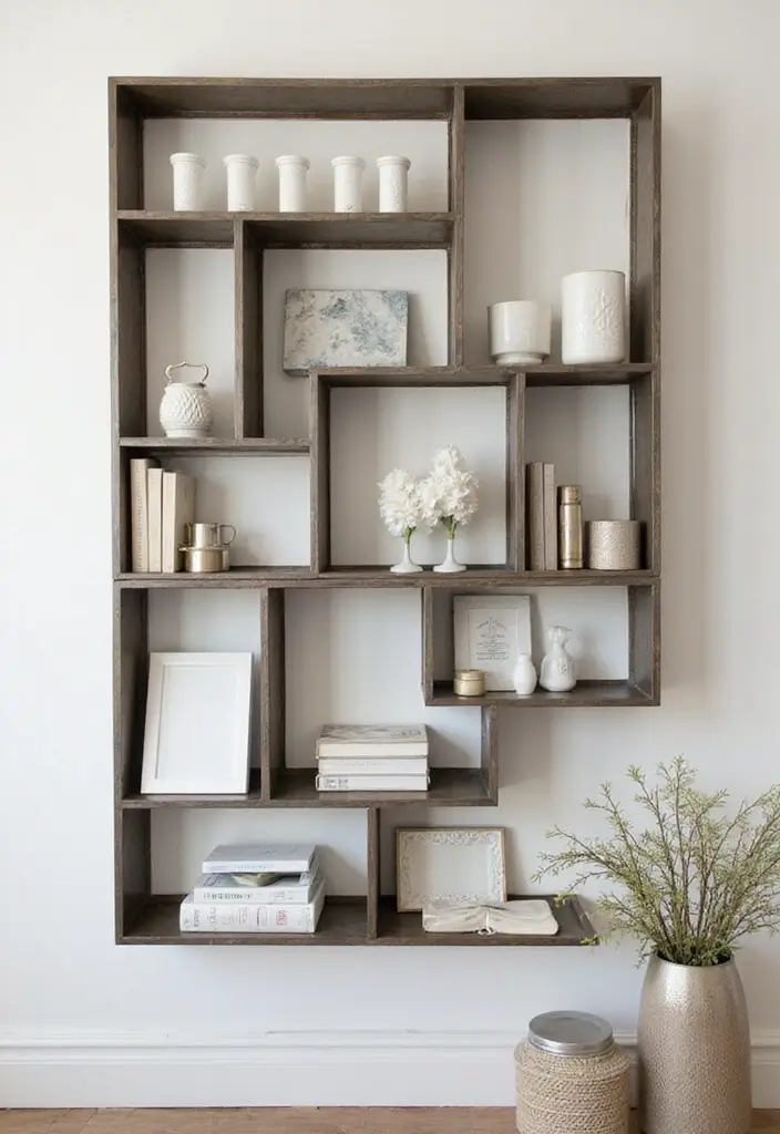 26 Metal Wall Shelf Decor Ideas For Minimalist Homes - 20. Elegant Metal Wall Cubbies