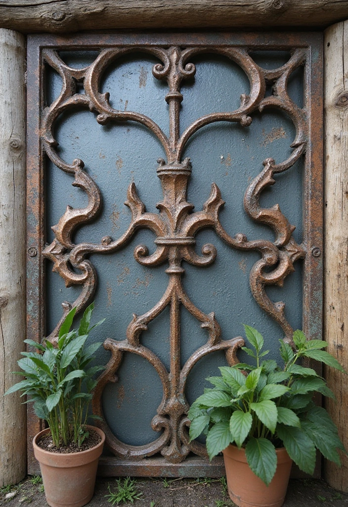 26 Rustic Metal Home Decor Inspirations For Warm Interiors - 1. Weathered Metal Wall Art