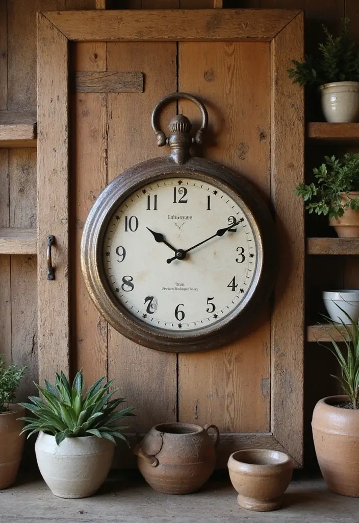 26 Rustic Metal Home Decor Inspirations For Warm Interiors - 14. Metal Clocks