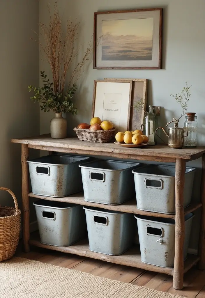26 Rustic Metal Home Decor Inspirations For Warm Interiors - 16. Metal Storage Solutions