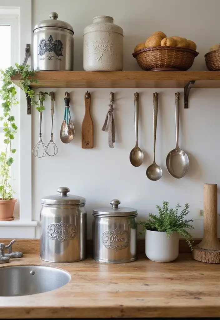 26 Rustic Metal Home Decor Inspirations For Warm Interiors - 19. Metal Kitchen Accents