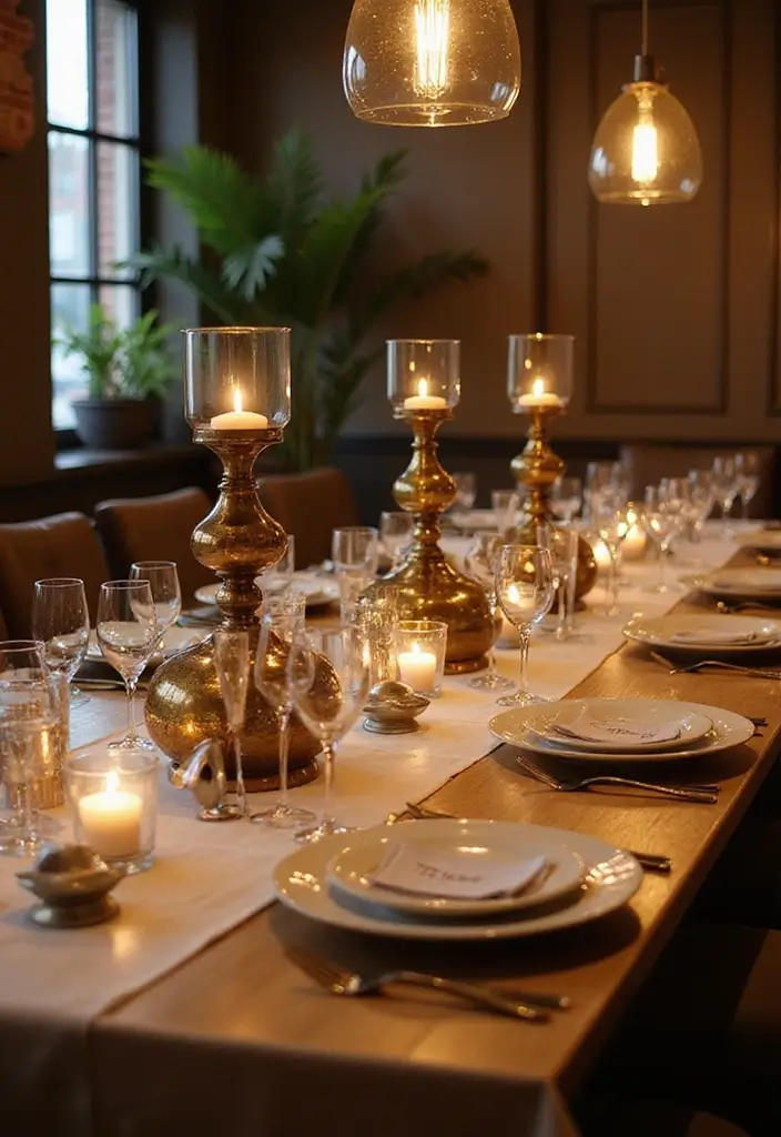 26 Rustic Metal Home Decor Inspirations For Warm Interiors - 20. Metal Table Centerpieces