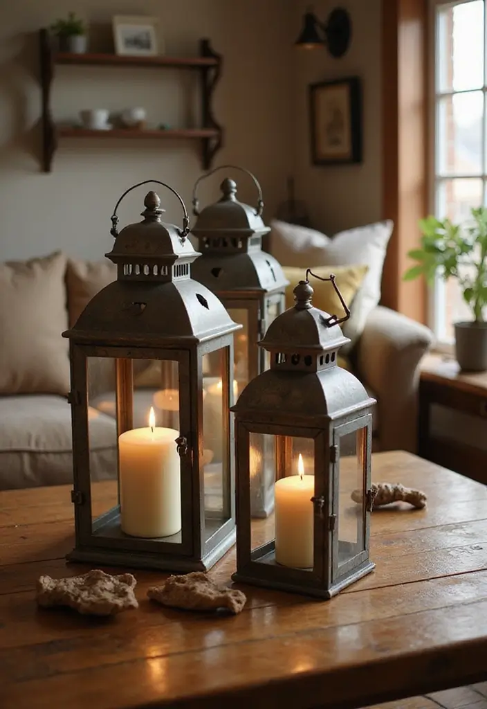 26 Rustic Metal Home Decor Inspirations For Warm Interiors - 3. Rustic Metal Lanterns