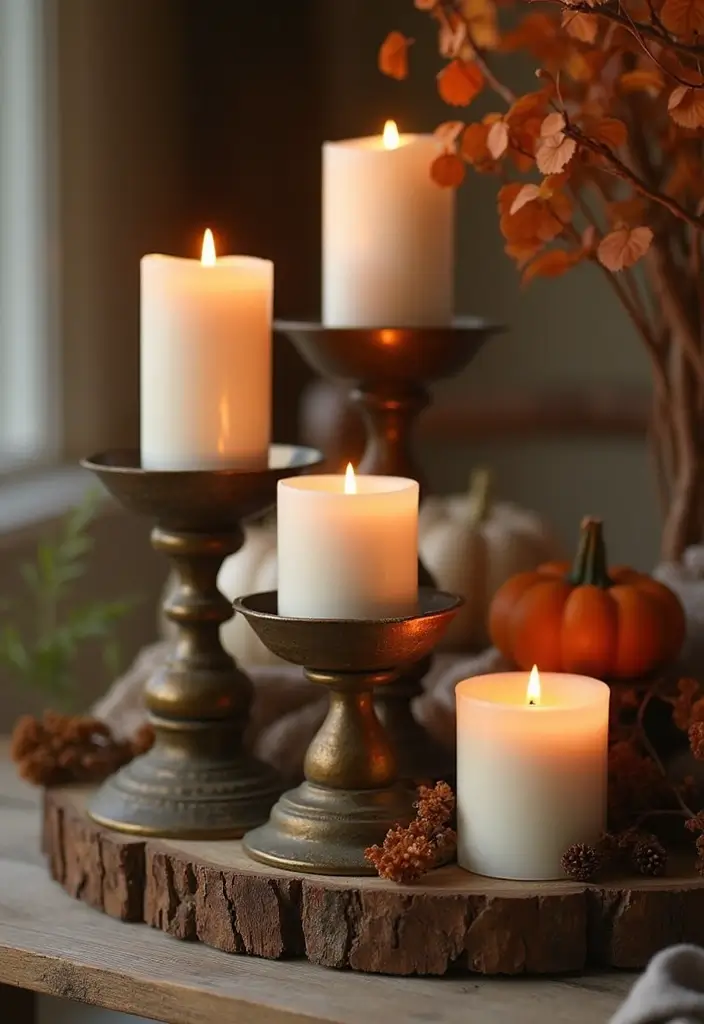 26 Rustic Metal Home Decor Inspirations For Warm Interiors - 8. Metal Candle Holders