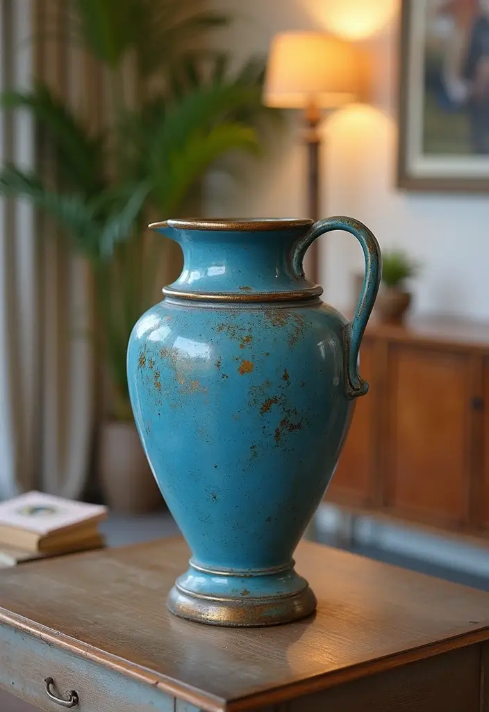 27 Blue Metal Vase Decor Ideas That Stand Out - 25. Family Heirlooms