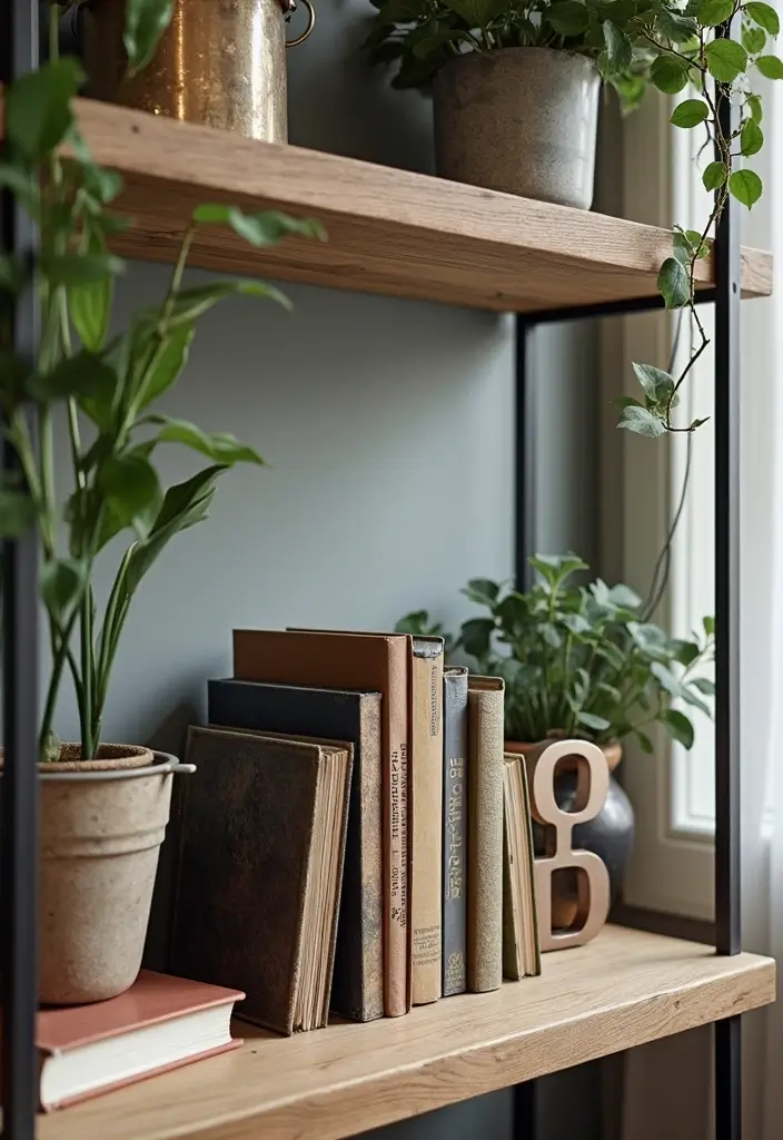 27 Creative Home Decor Ideas With Metal Letters 19. Letters as Bookends 20251013 163401