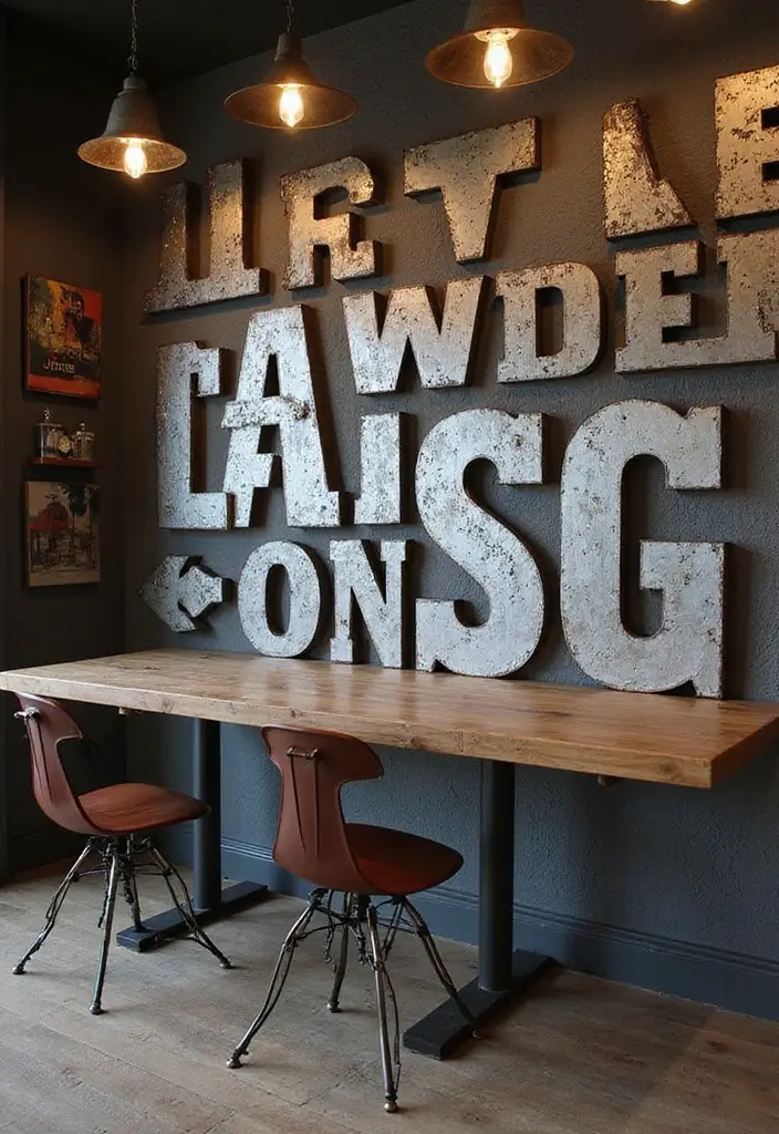 27 Creative Home Decor Ideas With Metal Letters 20. Accent Walls with Metal Letters 20251013 163404