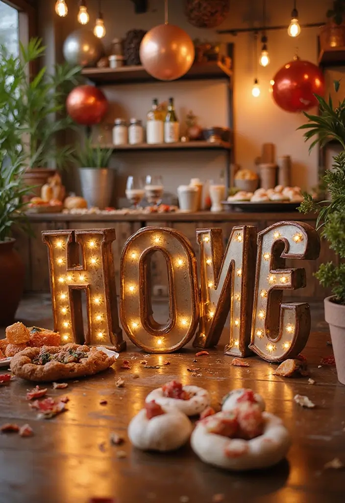 27 Creative Home Decor Ideas With Metal Letters 21. Use for Themed Parties 20251013 163407