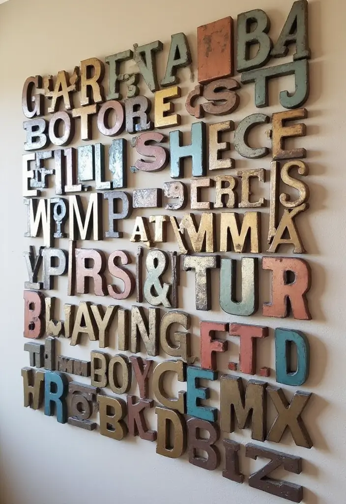 27 Creative Home Decor Ideas With Metal Letters 4. Statement Wall Art 20251013 163311